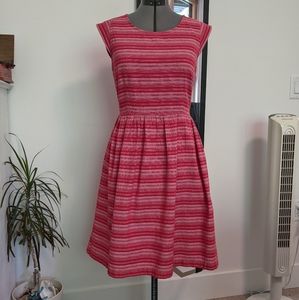 A-line dress with cap sleeves